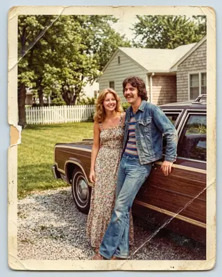 Before: a worn old photo.